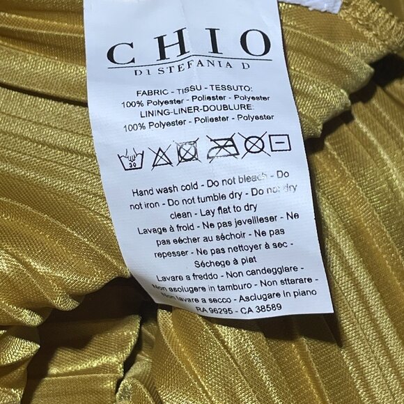 CHIO Di Stefania D Metallic Gold Maxi Dress - Picture 6 of 7